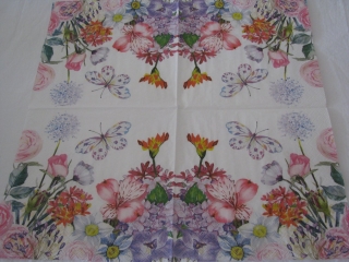 Luční kvítí s motýlem