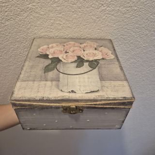 Krabička na čaje, šperkovnice - růže