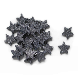 Hvězdička přízdoba pěna pr. 2cm - antracitová