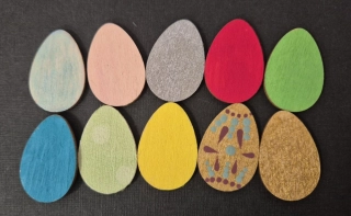 Dřevěné mini vajíčko barevné